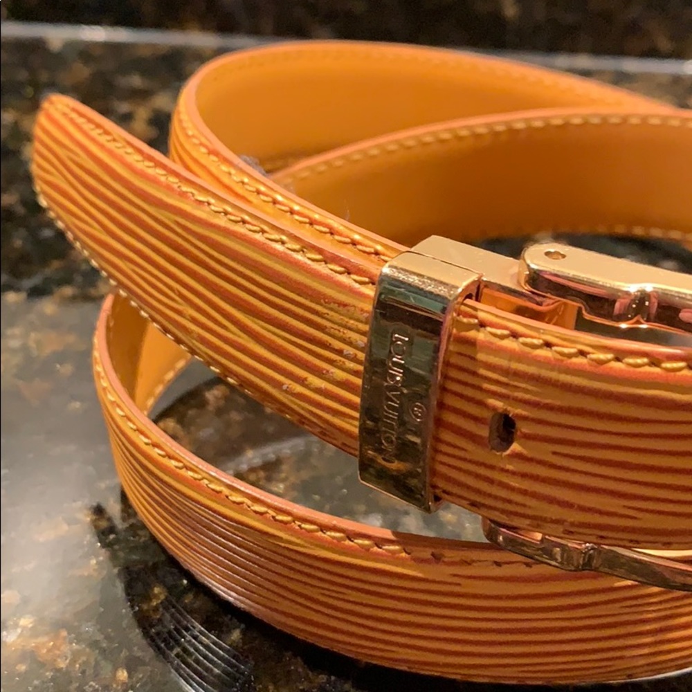 Louis Vuitton Yellow Epi Belt